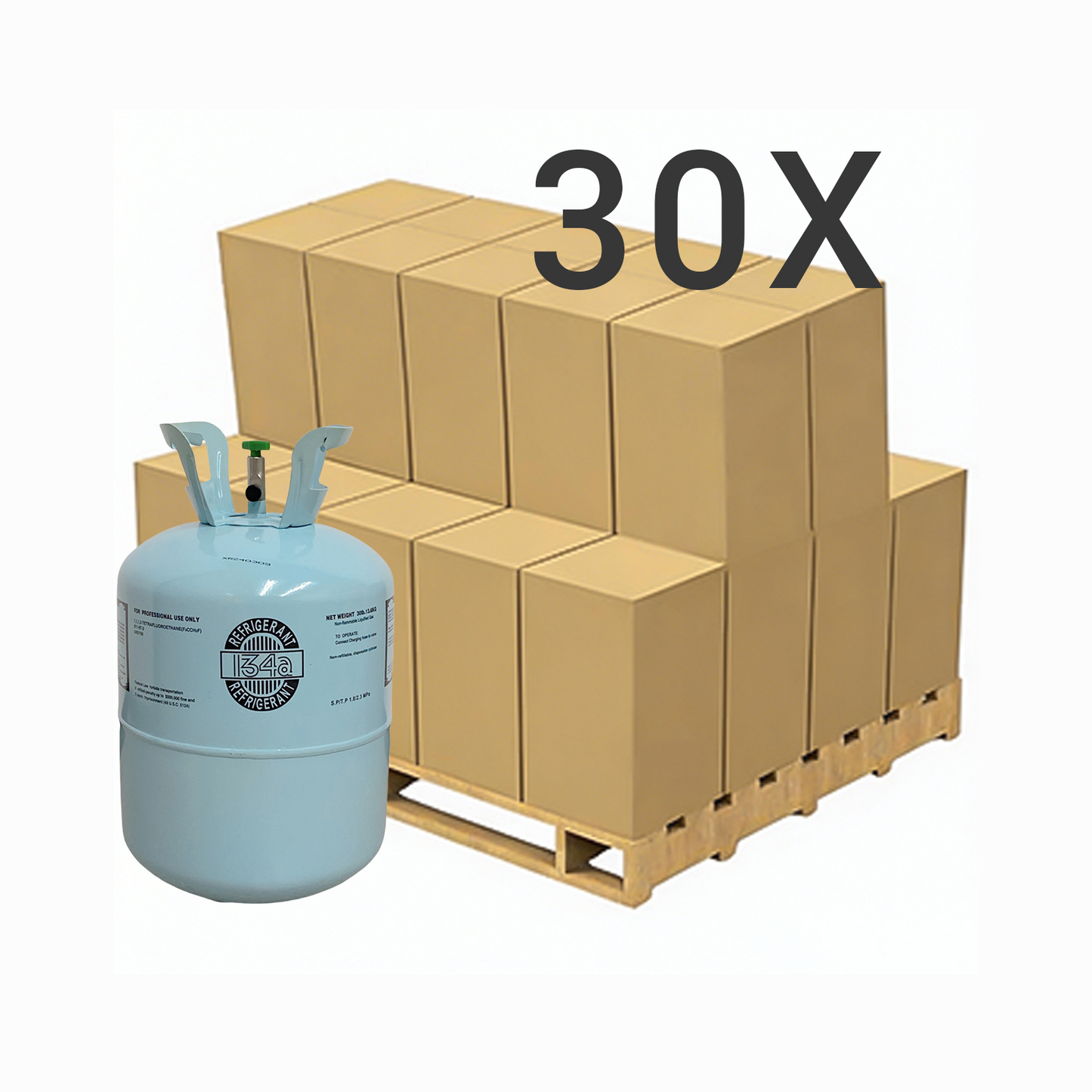 30LB R134A (R-134A) Refrigerant Gas | 40 Cylinders