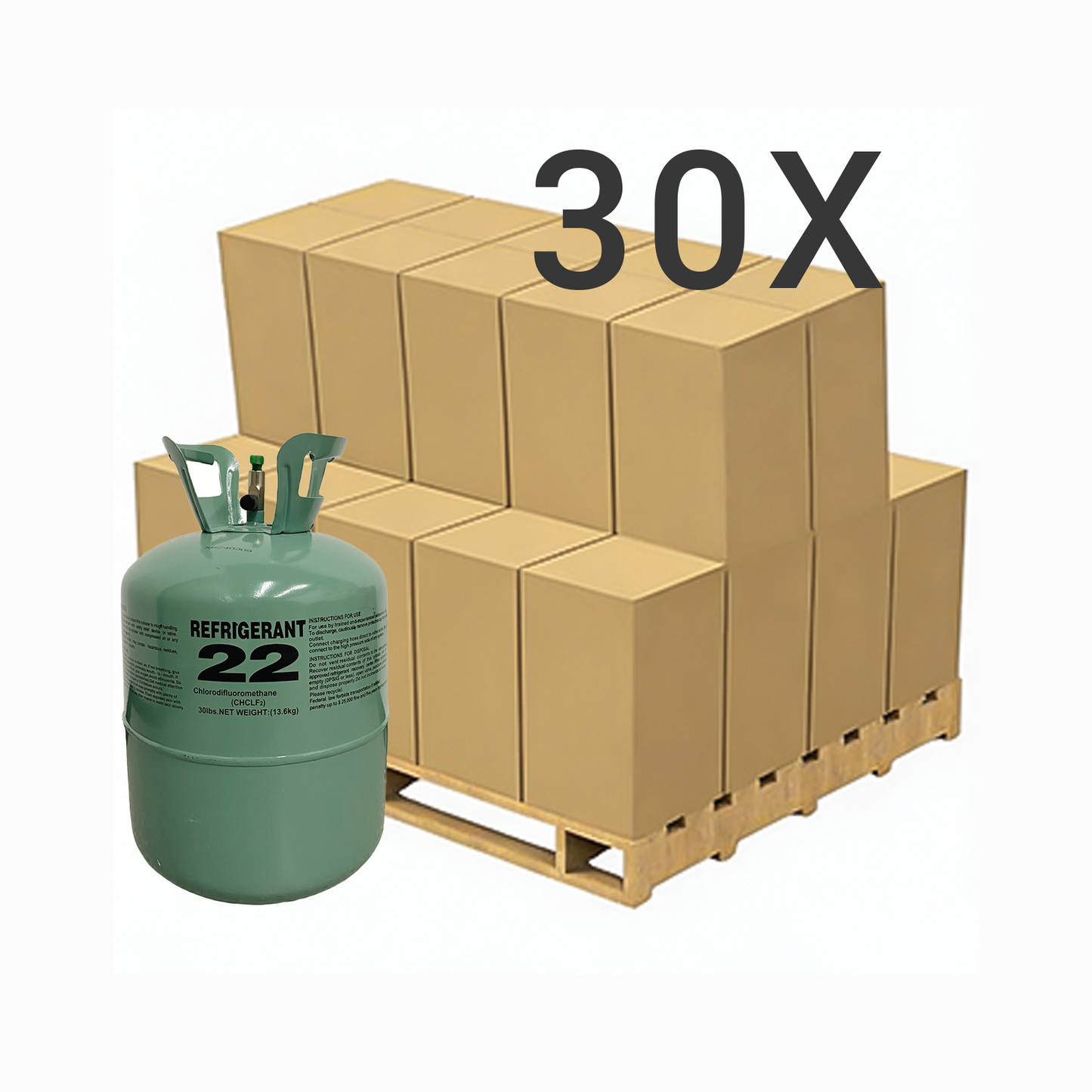 30LB R22 (R-22) Refrigerant Gas