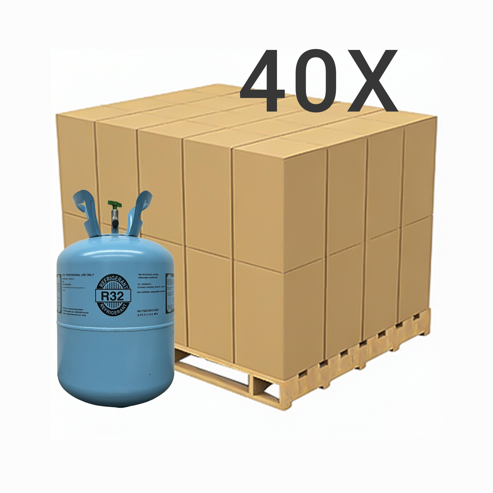 20.9LB R32 Refrigerant Gas | 40 Cylinders – Refrigerantwell