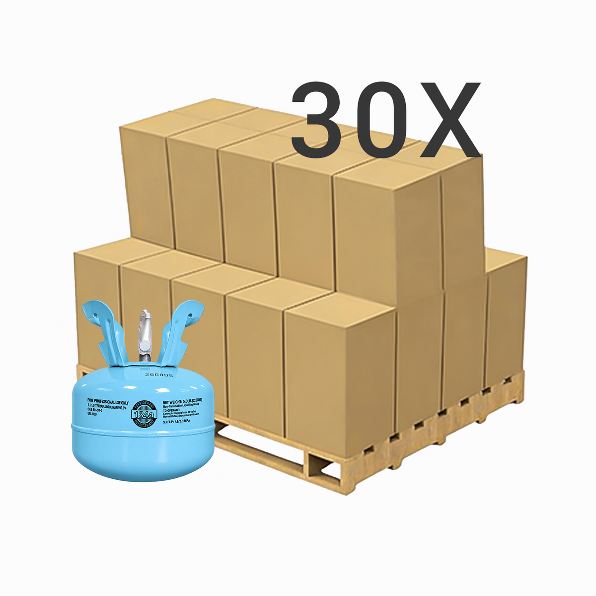5 LB R134A (R-134A) Refrigerant Gas | 40 Cylinders