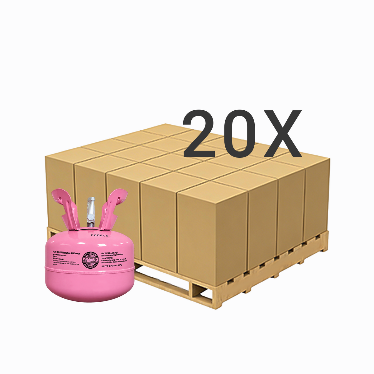 5LB R410A (R-410A) Refrigerant Gas | 5 Cylinders