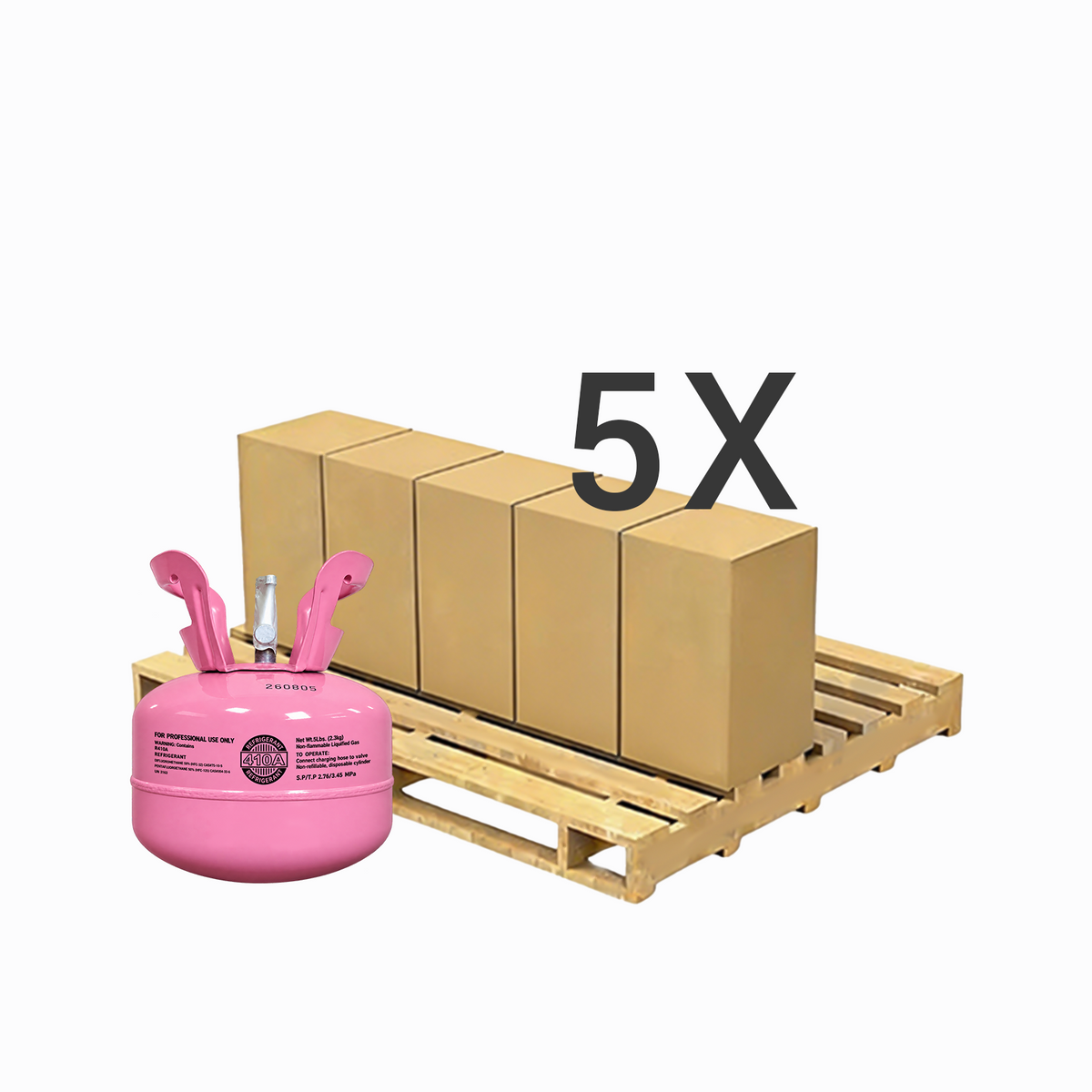 5LB R410A (R-410A) Refrigerant Gas | 5 Cylinders