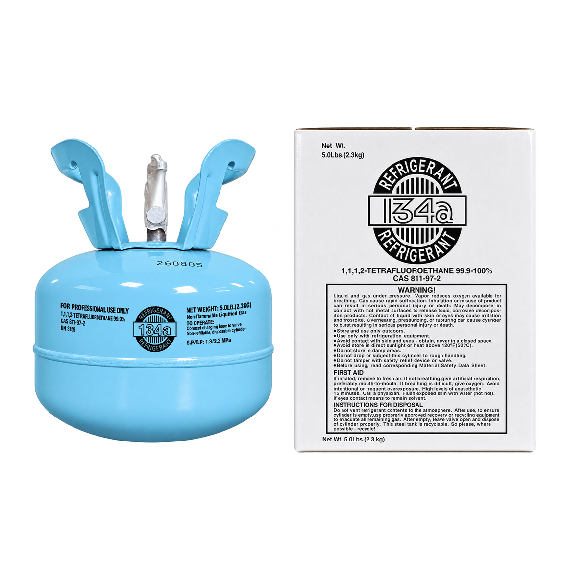 5 LB R134A (R-134A) Refrigerant Gas | 40 Cylinders