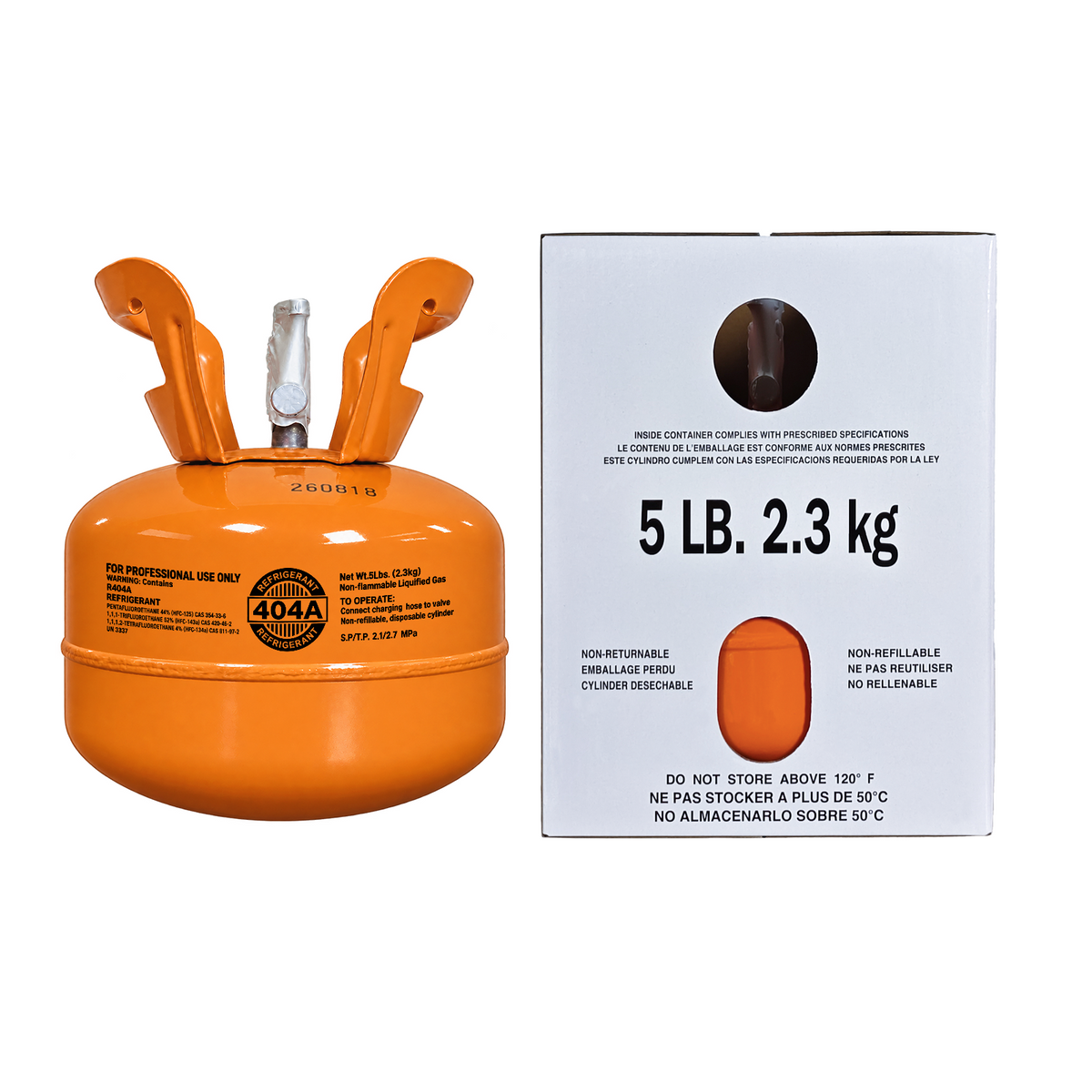 5LB R404A (R-404A) Refrigerant Gas | 30 Cylinders