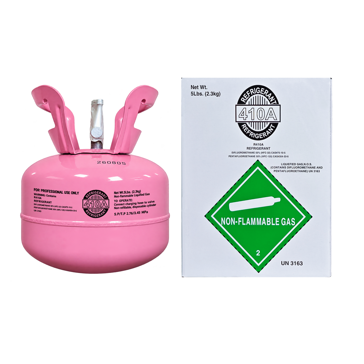 5LB R410A (R-410A) Refrigerant Gas | 5 Cylinders